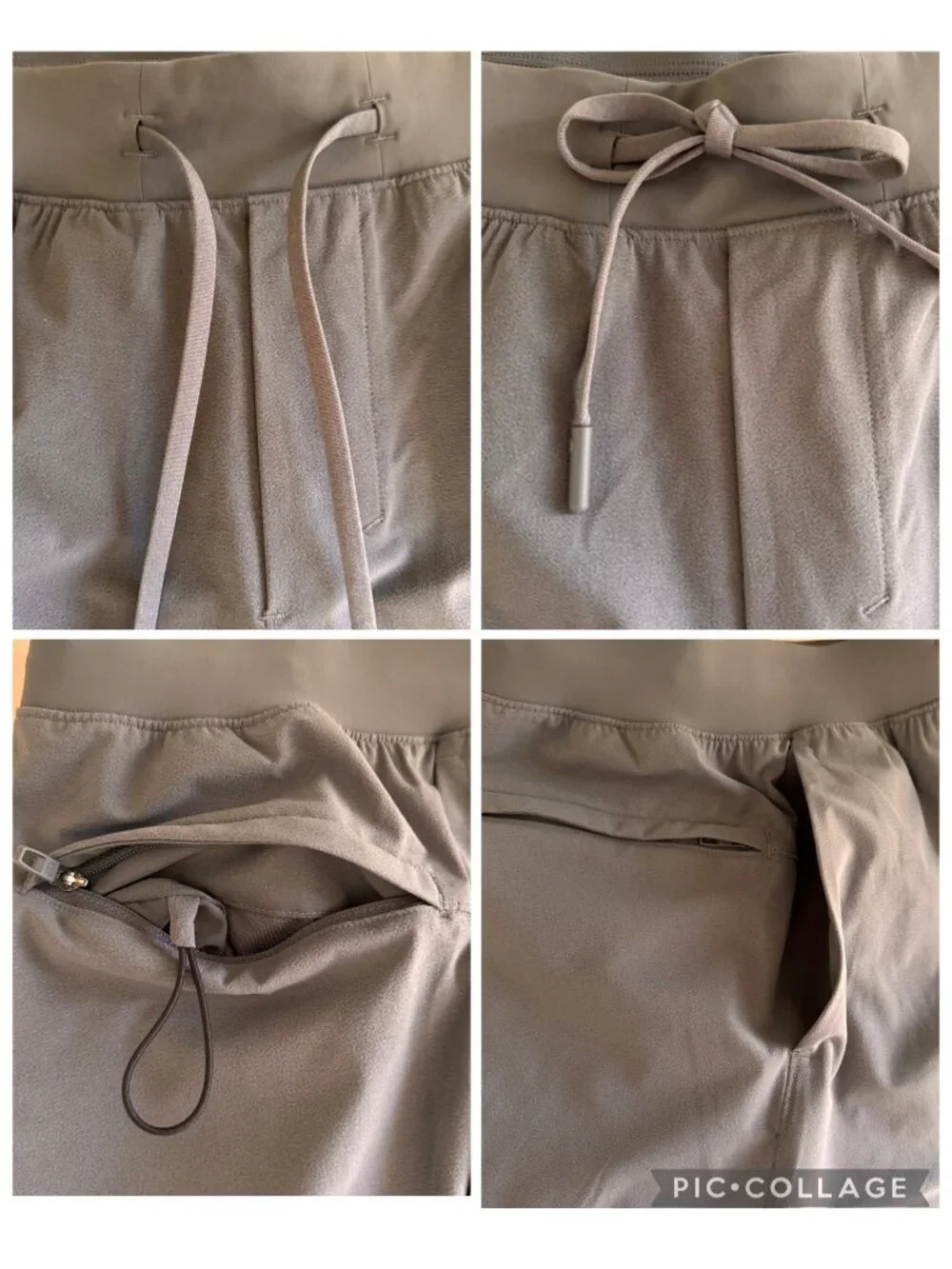 Lululemon Zeroed In Womens Athletic Short Gray XS Lightweight Zip Pocket Running - Picture 4 of 16